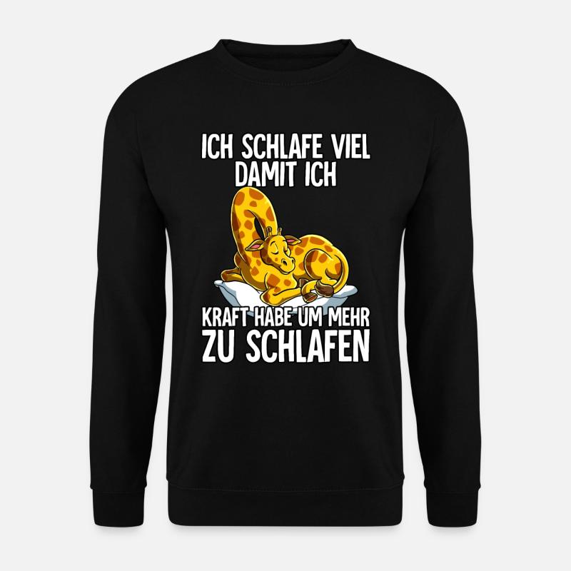Ich Schlafe Giraffe - Unisex Pullover - Schwarz