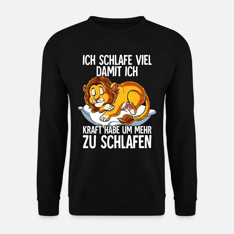 Ich Schlafe Löwe - Unisex Pullover - Schwarz