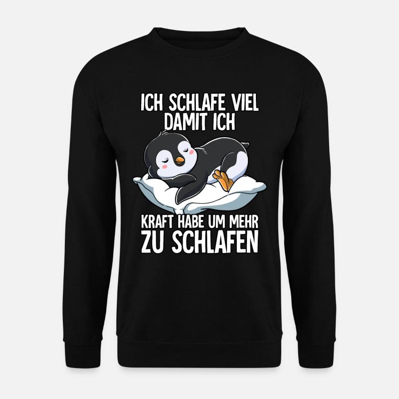 Ich Schlafe Pinguin - Unisex Pullover - Schwarz