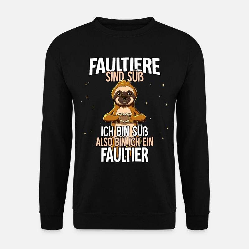 Faultiere Sind Süß Faultier - Unisex Pullover - Schwarz