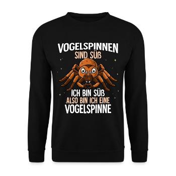 Vogelspinnen Sind Süß Vogelspinne - Unisex Pullover - Schwarz - Vorne - Alina (178cm) & Michal (187cm)
