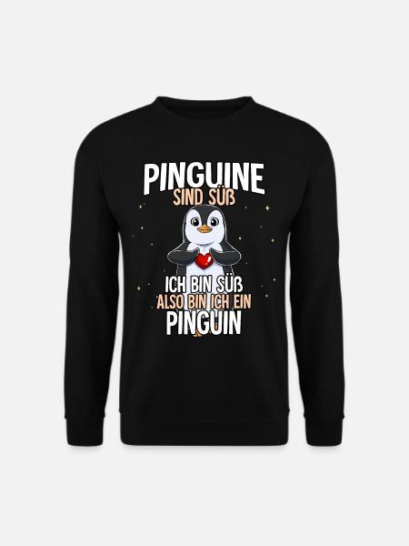 Pinguine Sind Süß Pinguin - Unisex Pullover - Schwarz
