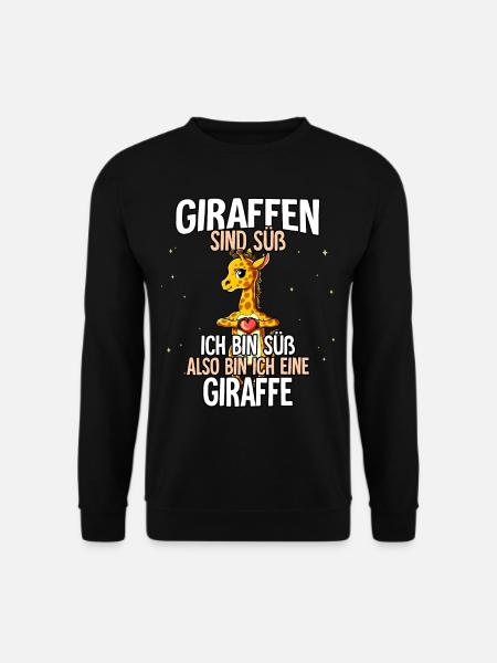 Giraffen Sind Süß Giraffe - Unisex Pullover - Schwarz