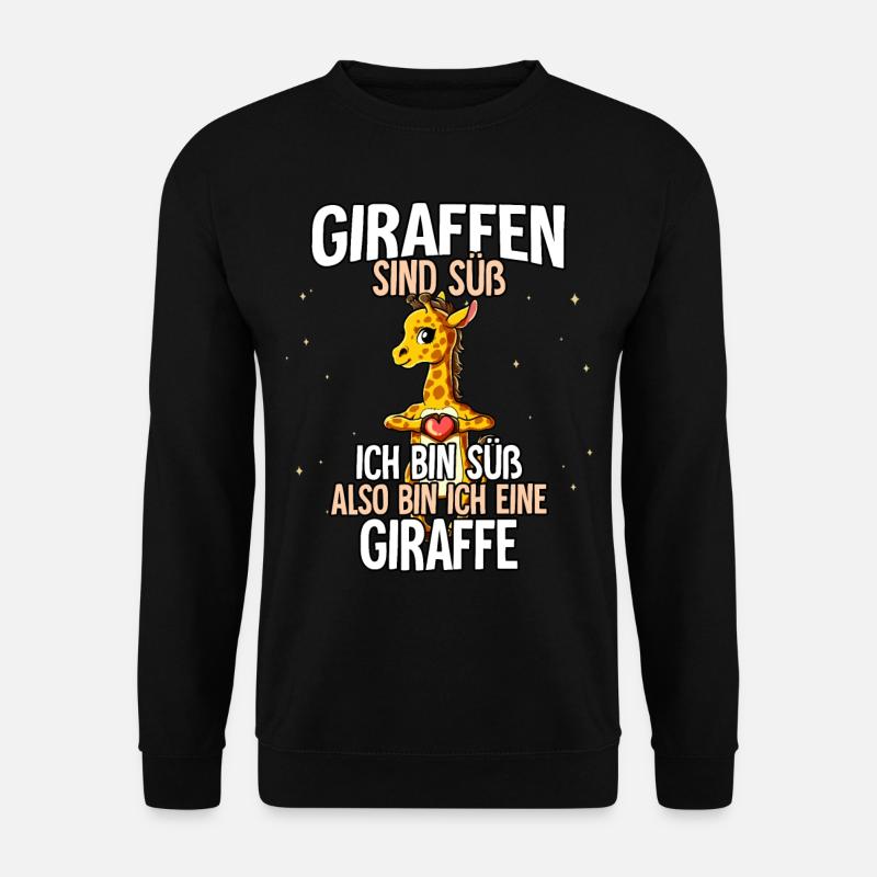 Giraffen Sind Süß Giraffe - Unisex Pullover - Schwarz