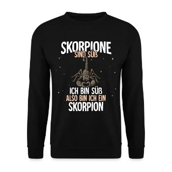 Skorpione Sind Süß Skorpion - Unisex Pullover - Schwarz - Vorne - Alina (178cm) & Michal (187cm)
