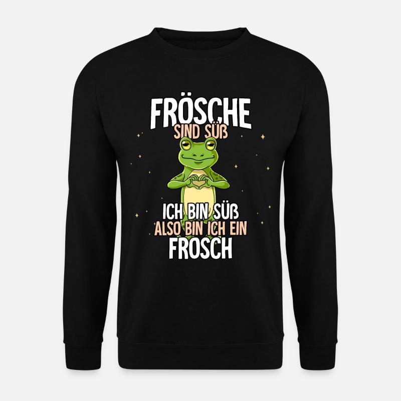 Frösche Sind Süß Frosch - Unisex Pullover - Schwarz