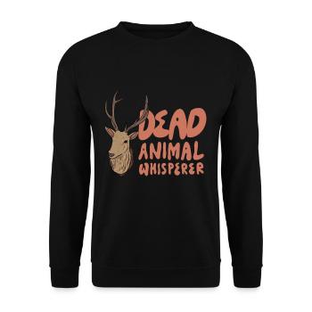 Taxidermist design for stuffing animals - Unisex Sweatshirt - black - Front - Alina (178cm) & Michal (187cm)
