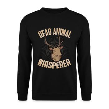 Taxidermist design for stuffing animals - Unisex Sweatshirt - black - Front - Alina (178cm) & Michal (187cm)