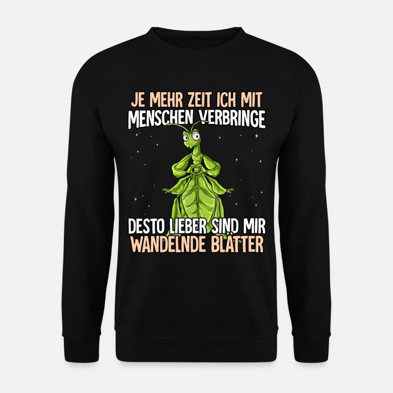 Wandelndes Blatt - Unisex Pullover - Schwarz