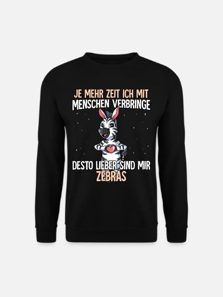Zebra - Unisex Pullover - Schwarz