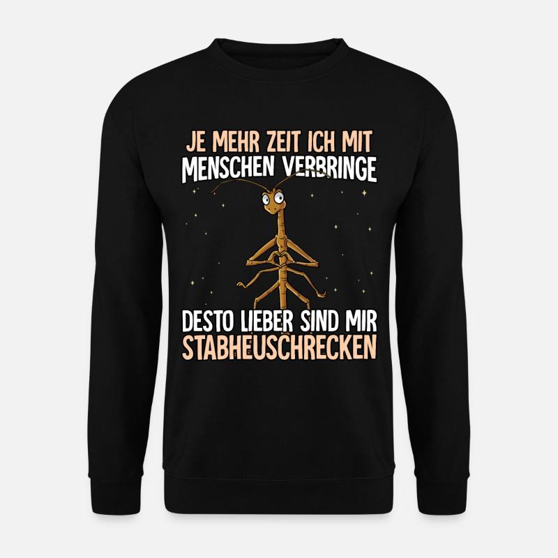 Stabheuschrecke - Unisex Pullover - Schwarz