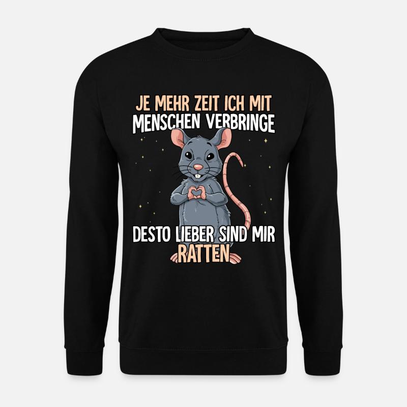 Ratte - Unisex Pullover - Schwarz