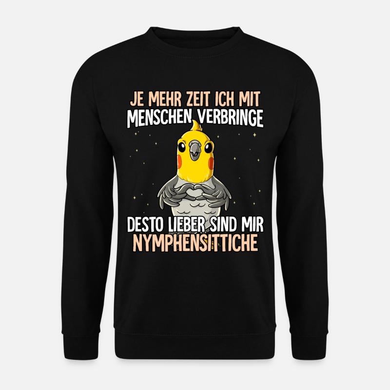 Nymphensittich - Unisex Pullover - Schwarz