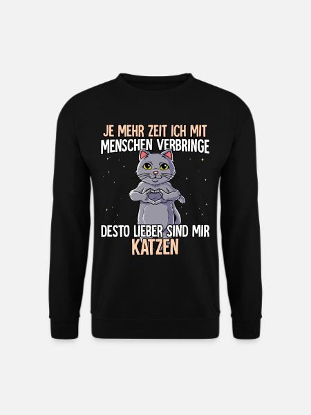 Katze - Unisex Pullover - Schwarz