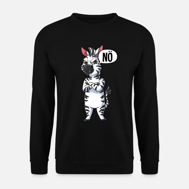Zebra Nö - Unisex Pullover - Schwarz