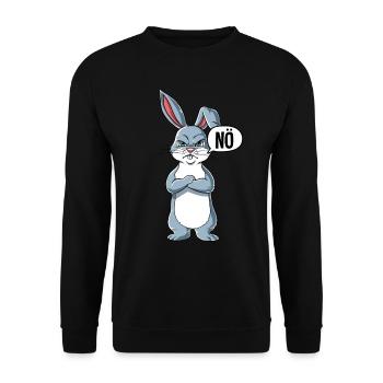 Hase Nö - Unisex Pullover - Schwarz - Vorne - Alina (178cm) & Michal (187cm)