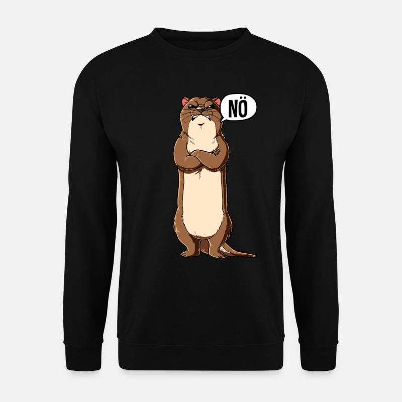 Otter Nö - Unisex Pullover - Schwarz