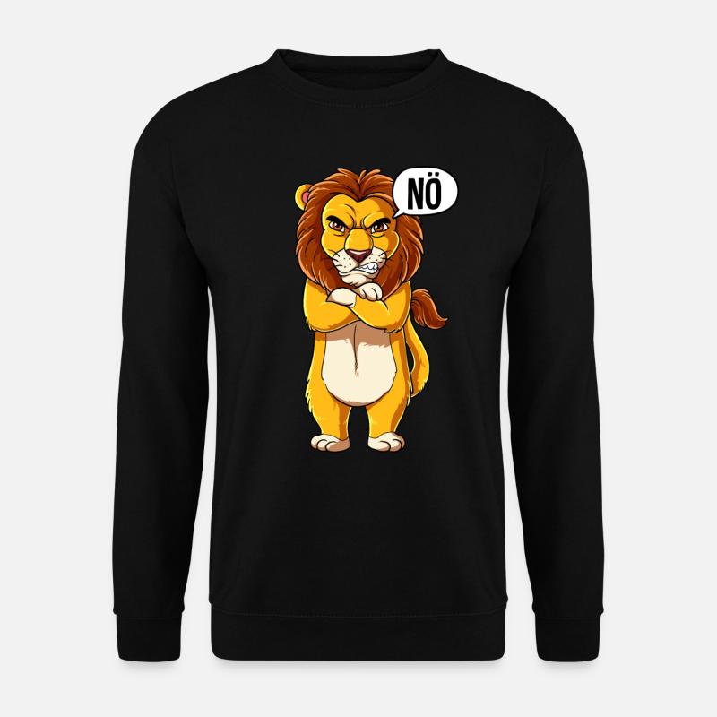 Löwe Nö - Unisex Pullover - Schwarz