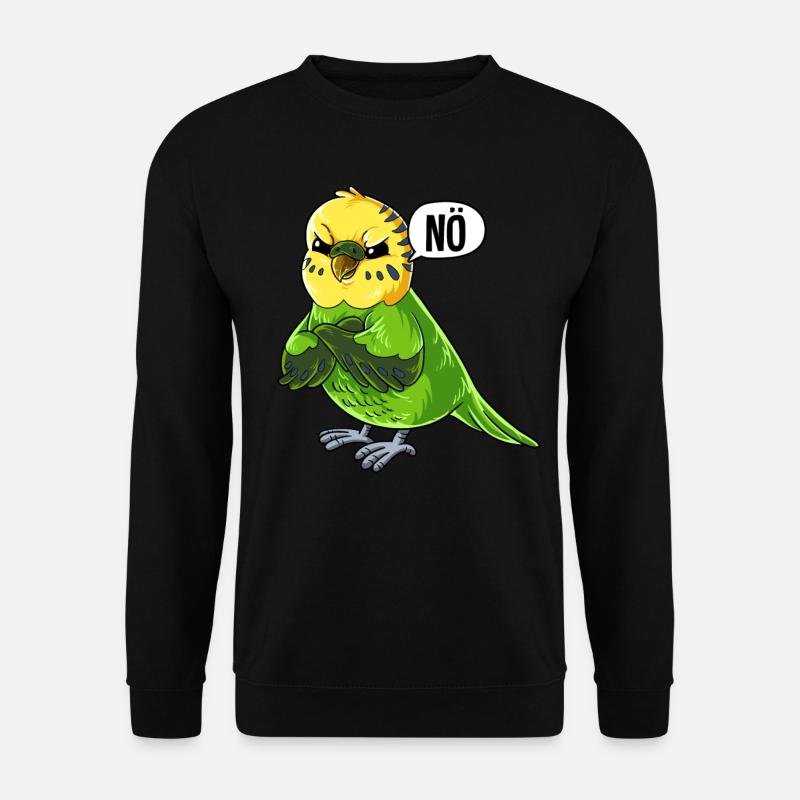 Wellensittich Nö - Unisex Pullover - Schwarz