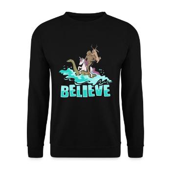 Cryptozoology Cryptid Bigfoot Unicorn Loch Ness - Unisex Sweatshirt - black - Front - Alina (178cm) & Michal (187cm)