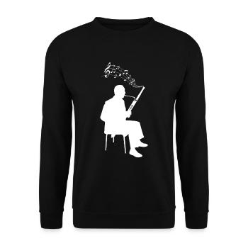 Instrument de musique basson pour bassoniste - Sweat-shirt Unisexe - noir - Devant - Alina (178cm) & Michal (187cm)