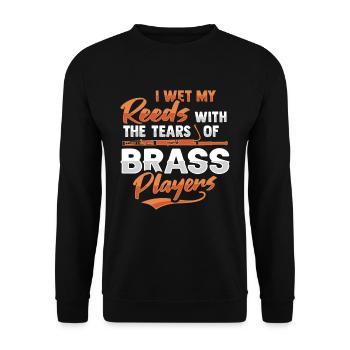 Bassoon musical instrument for a bassoonist - Unisex Sweatshirt - black - Front - Alina (178cm) & Michal (187cm)