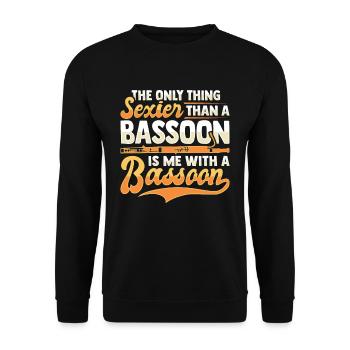 Instrument de musique basson pour bassoniste - Sweat-shirt Unisexe - noir - Devant - Alina (178cm) & Michal (187cm)