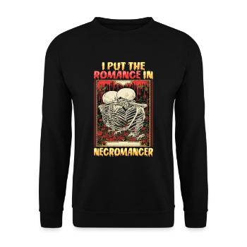 Undead Romance Necromancer Design for a - Unisex Sweatshirt - black - Front - Alina (178cm) & Michal (187cm)