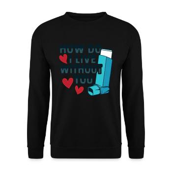Albuterol Asthma Astmatiker - Unisex Pullover - Schwarz - Vorne - Alina (178cm) & Michal (187cm)