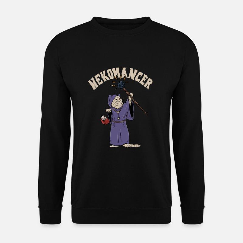 Nekomancer Katze Design für einen Nekromanten - Unisex Pullover - Schwarz