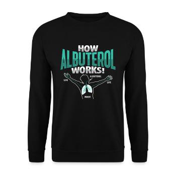 Albuterol Asthma Astmatiker - Unisex Pullover - Schwarz - Vorne - Alina (178cm) & Michal (187cm)