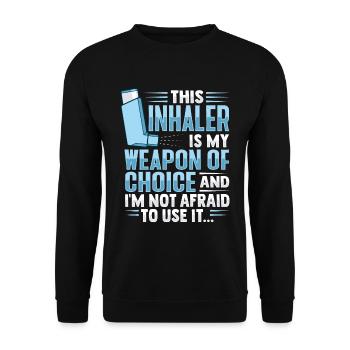 Albuterol Asthma Astmatiker - Unisex Pullover - Schwarz - Vorne - Alina (178cm) & Michal (187cm)