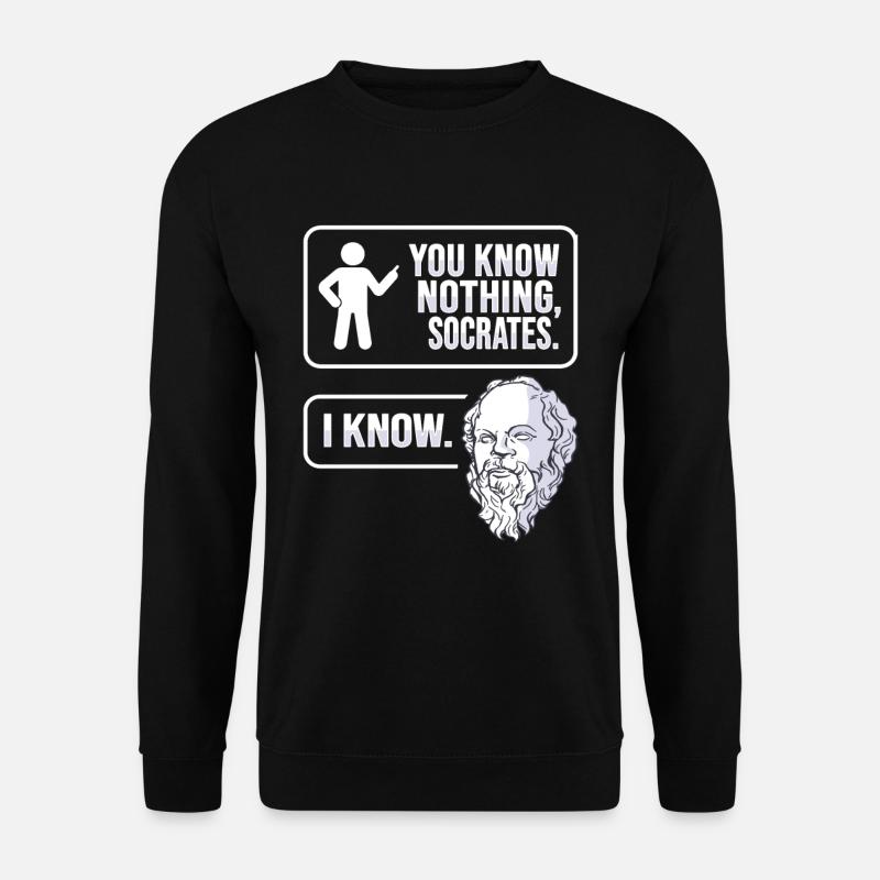 Socrates Philosophie - Unisex Pullover - Schwarz