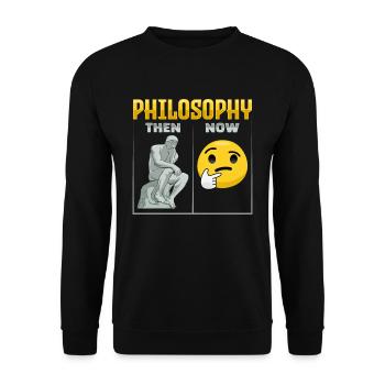 Design philosophique pour un philosophe - Sweat-shirt Unisexe - noir - Devant - Alina (178cm) & Michal (187cm)
