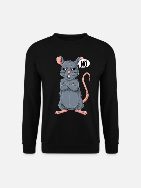Ratte Nö - Unisex Pullover - Schwarz