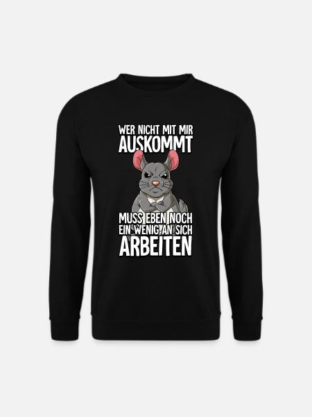 Chinchilla Wer Nicht Mit Mir Auskommt - Unisex Pullover - Schwarz