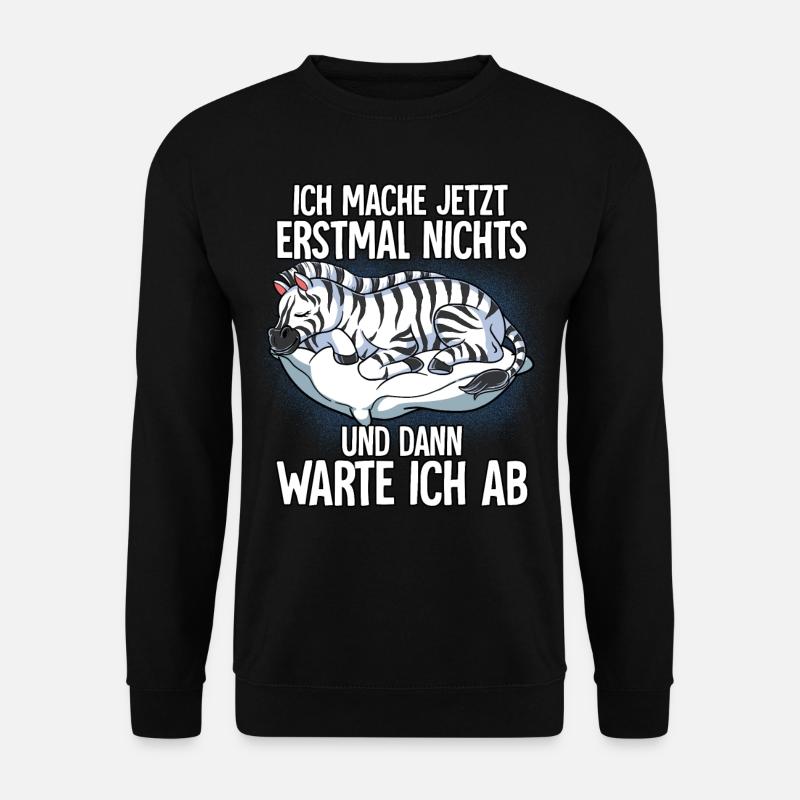 Langschläfer Zebra Müde Schlaf - Unisex Pullover - Schwarz