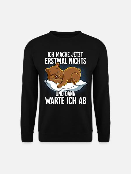 Langschläfer Bär Müde Schlaf - Unisex Pullover - Schwarz