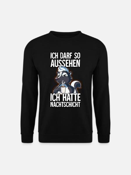 Ich Hatte Nachtschicht Kaffee Stinktier - Unisex Pullover - Schwarz