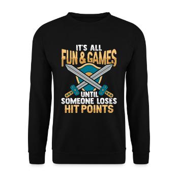 Joueurs de rôle RPG GN - Sweat-shirt Unisexe - noir - Devant - Alina (178cm) & Michal (187cm)
