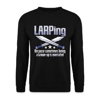 Larp Rpg Jeu de rôle Conception de jeux Larper - Sweat-shirt Unisexe - noir - Devant - Alina (178cm) & Michal (187cm)