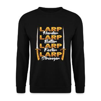 Larp Rpg Rollenspiel Design Larper - Unisex Pullover - Schwarz - Vorne - Alina (178cm) & Michal (187cm)