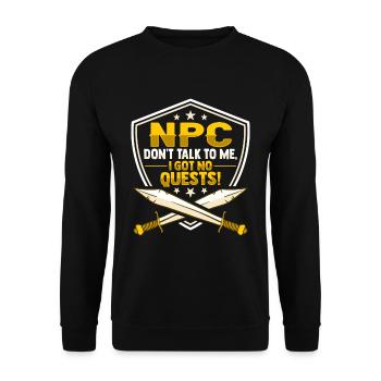 Larp Npc Rpg Rollenspieler Larper - Unisex Pullover - Schwarz - Vorne - Alina (178cm) & Michal (187cm)