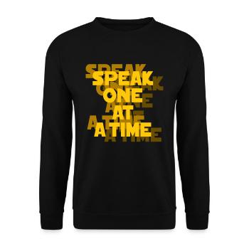 Lippenlesen Asl Handgeste Gehörloser Hörverlust - Unisex Pullover - Schwarz - Vorne - Alina (178cm) & Michal (187cm)