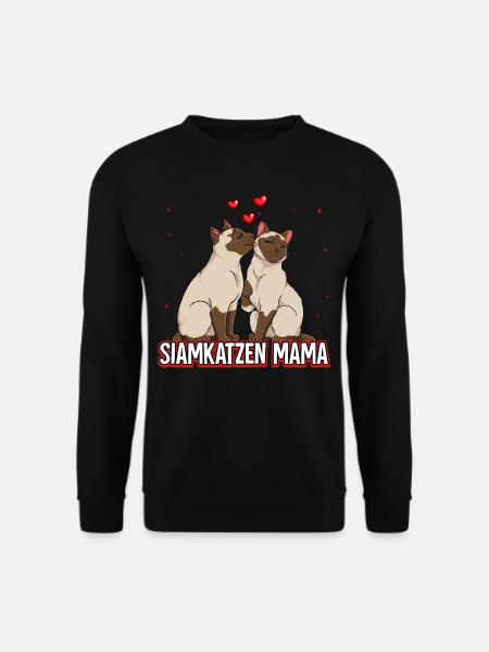 Siamkatzen Mama - Unisex Pullover - Schwarz