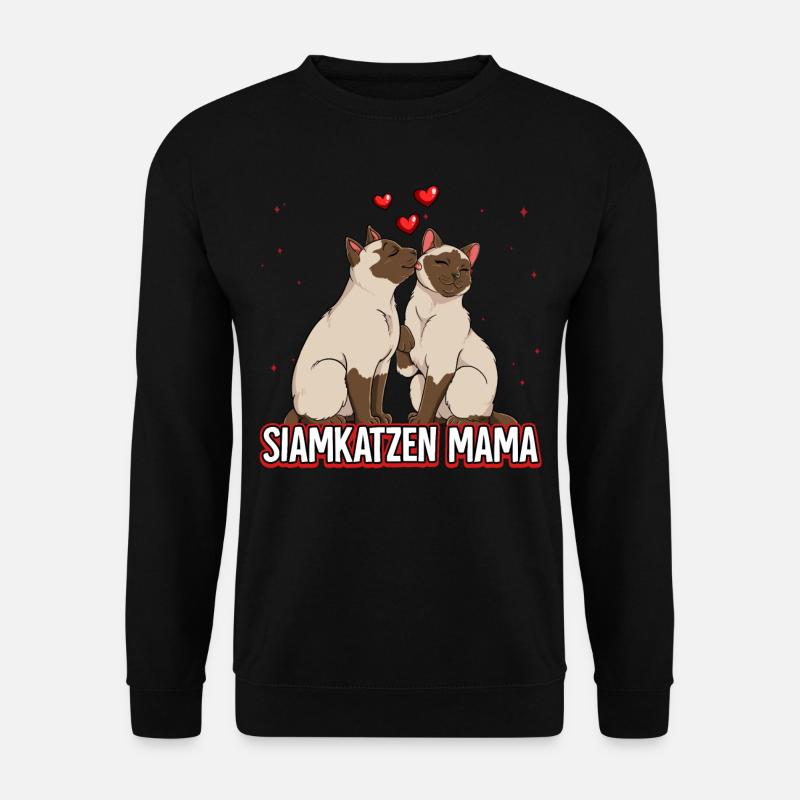 Siamkatzen Mama - Unisex Pullover - Schwarz