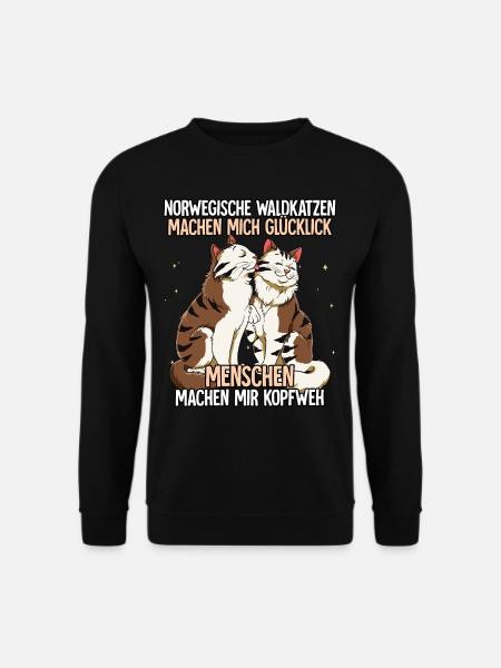 Norwegische Waldkatzen - Unisex Pullover - Schwarz