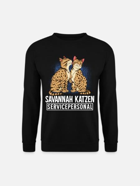 Savannah Katze - Unisex Pullover - Schwarz