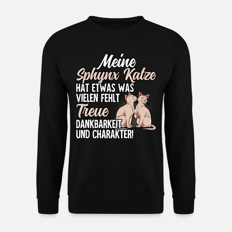 Sphynx Katze - Unisex Pullover - Schwarz