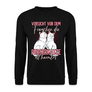 Perserkatzen - Unisex Pullover - Schwarz - Vorne - Alina (178cm) & Michal (187cm)